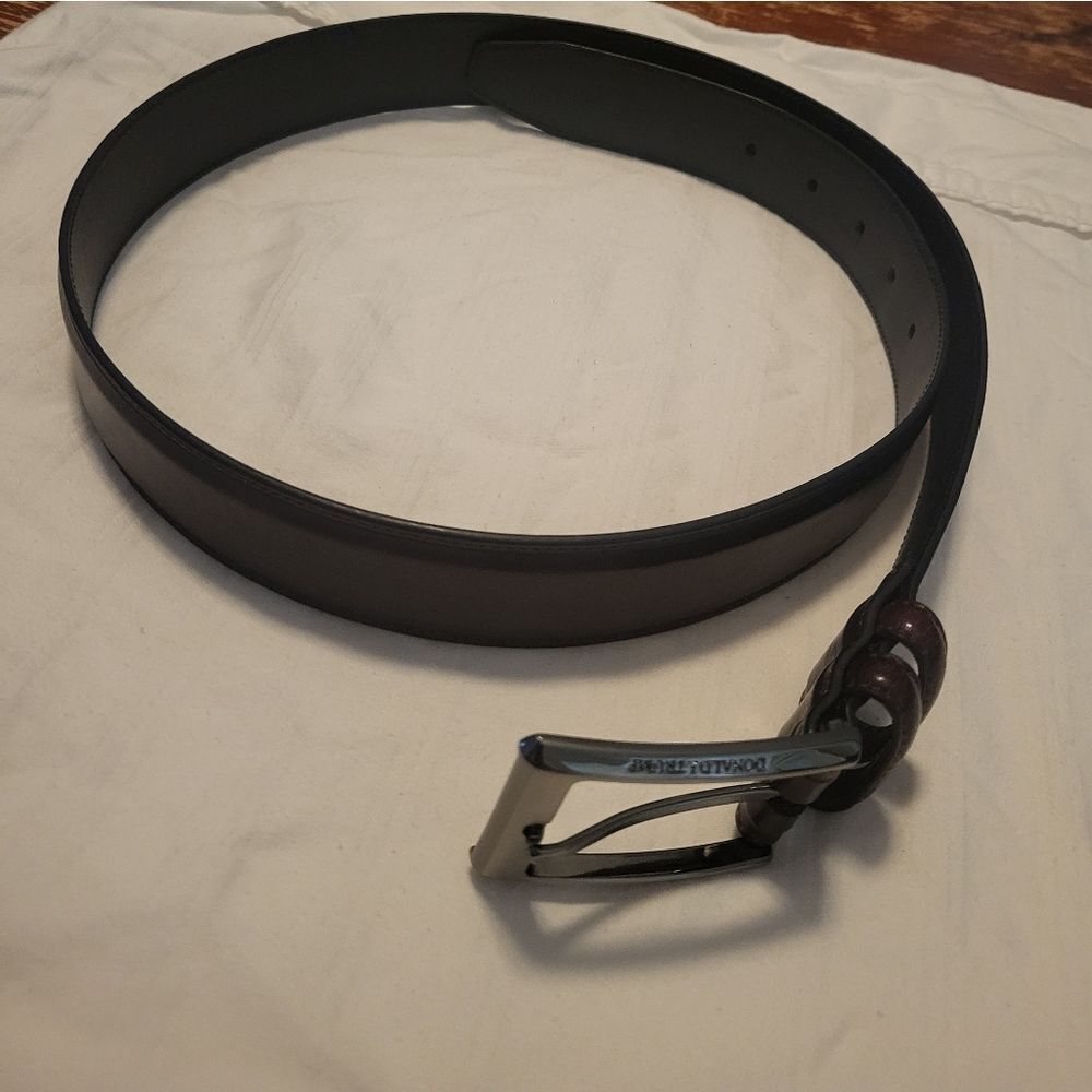 Donald J. Trump Bundle Brown 2 Genuine Leather Belts, Waist 36 - Picture 3 of 16